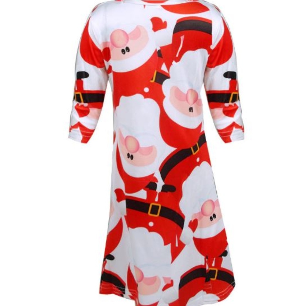 Christmas Kids Baby Red Santa Claus Long dress
